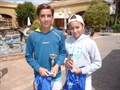 Óscar Pinto y Claudia Sánchez, campeones infantiles del Jordytour de Abril.